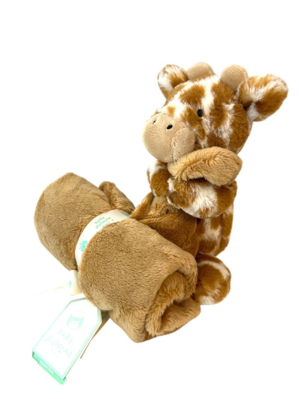Jellycat I Am Bashful Giraffe Soother 13" Baby Lovey Blanket Plush Brown White